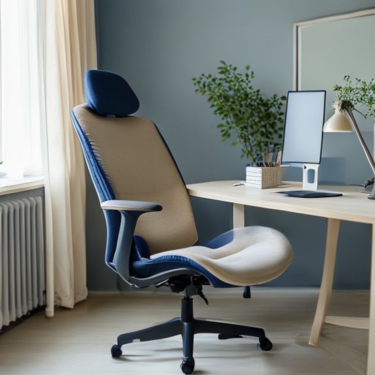 Ergonomia Ergonominen tuoli ja pöytä pystysuorassa asennossa